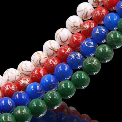 China Jewelry DIY Garment /Accessories//Stock Decoration 10mm Glass Beads Baking Varnished Loose Round Beads For Diy Jewelry Making for sale