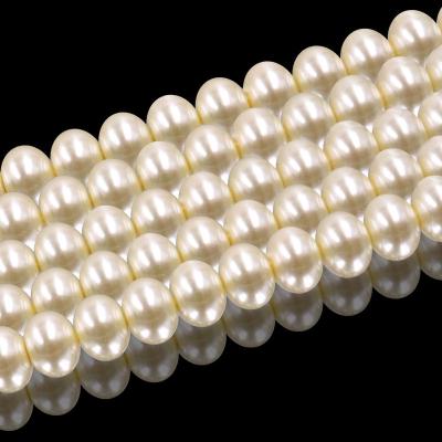 China Garment Pearl Glass Bead Flat Round Rondelle Beads /Accessories/Jewelry DIY Decoration 9x12mm/For Jewelry Making for sale