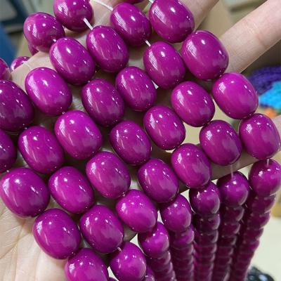 China Garment Stock /Accessories/Jewelry DIY Decoration/For Sale 12x16mm Purple Rice Color Glass Beads For DIY for sale