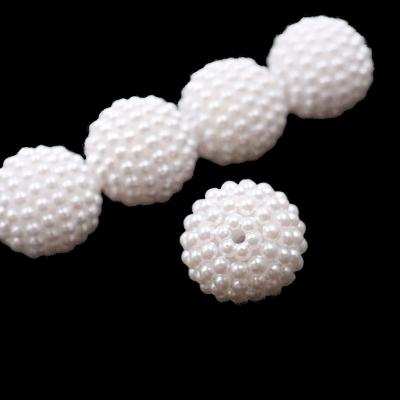 China Garment /Accessories Jewelry DIY//Best Decoration Selling 19mm ABS Beads Bayberry Loose Detachable Acrylic Snowball Beads Plastic Bead Beads For Jewelry Making DIY for sale