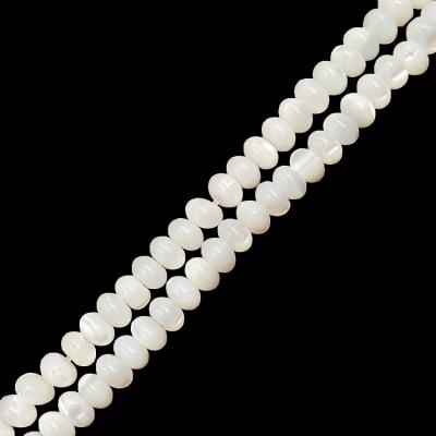 China Garment /Accessories/Decoration 3x4mm Jewelry DIY/Bead Flat Round Rondelle Natural Shell Pearl String Small Beads For Jewelry Making for sale