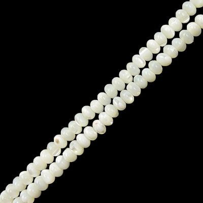 China Garment Shell Beads Making 4x6mm Flat Round Shell Rondelle Beads /Accessories/Jewelry DIY Decoration/For Jewelry Making for sale