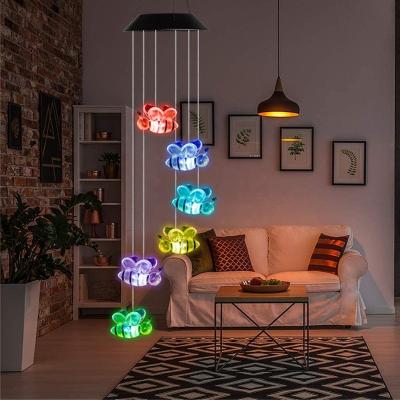 China Solar Outdoor Flower-Bee Lantern Lights LED Color Changing Yard Decoration Night Light for sale