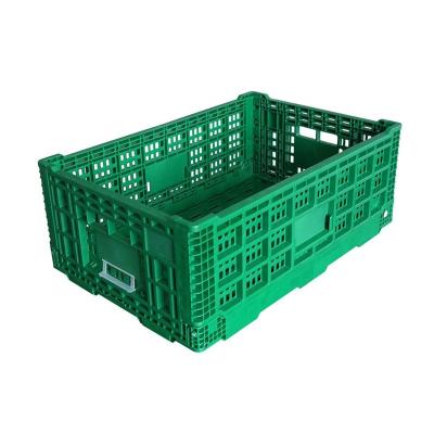 China Stackable Plastic Vegetable Foldable Crate Turnover Box for sale