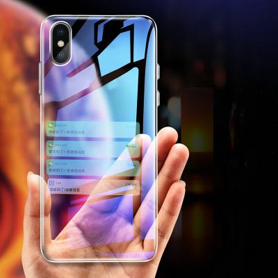 China Full Aurora Tempered Glass Protective Back Case For iPhone XR Cell Phone Hard Cover Case For iPhone 6 7 8 Xs for sale