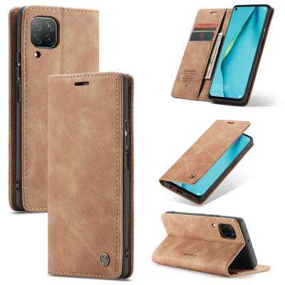 China Wallet Case For nova 7i Retro Cover CaseMe PU Leather Wallet Case With Card Slots Flip Cover For Huawei Nova 7i Mobile Phone Case for sale