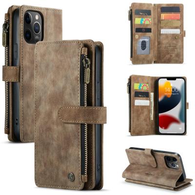 China Portable Anti-drop Leather Case For OPPO Reno 6Z 3 in 1 Zipper Card Slots Holder Phone Case For OPPO Reno 6 Pro A16 A15 Leather Case for sale