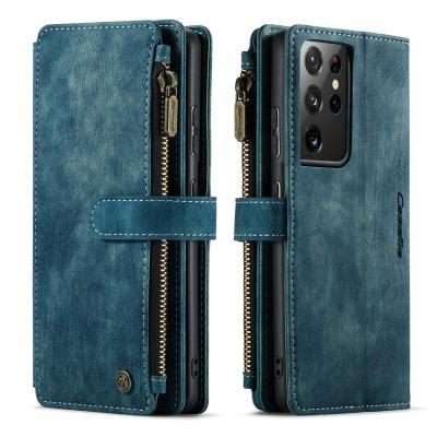 China CaseMe Shockproof Case for iPhone XS Premium Soft Leather Zipper Flip Folio Wallet PU with Wrist Strap Card Slot Kickstand Protective Case for sale