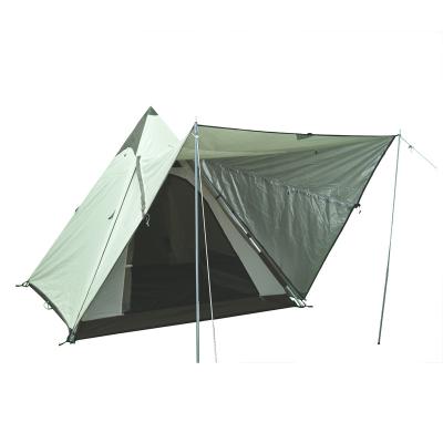 China Extended Type Automatic Water Resistant UV Protection Steeple Tent With Removable Rain Fly for sale