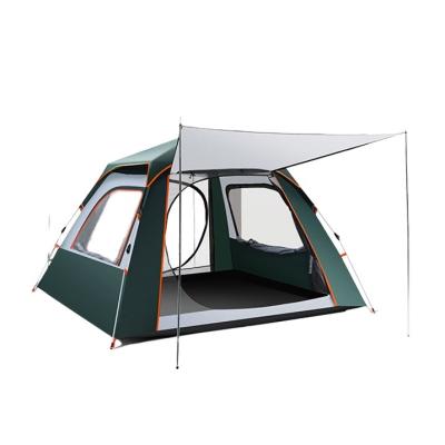 China Straight Tying Type 2 Doors And 2 Windows 3-4 Person Outdoor Waterproof Camping Hiking Desert Beach Folding Automatic Self Pop Up Camping Tent for sale