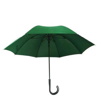 China Customized Traditional Single Layer Fiberglass Frame Business Windproof Umbrella With Logo Prints for sale