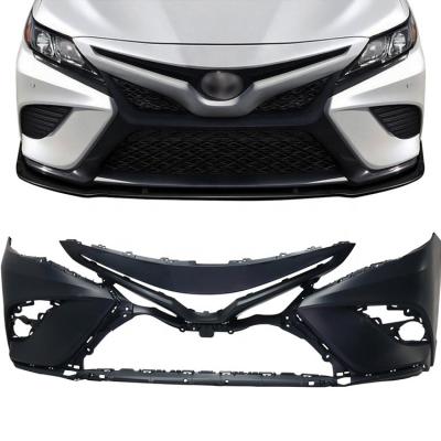 China Plastic Fiberglass Front Lip Under Spoiler Air Dam For 2018-2021 Toyota Camry Se XSE Front Bumper Cover Primed Bumper Cover Fascia for sale