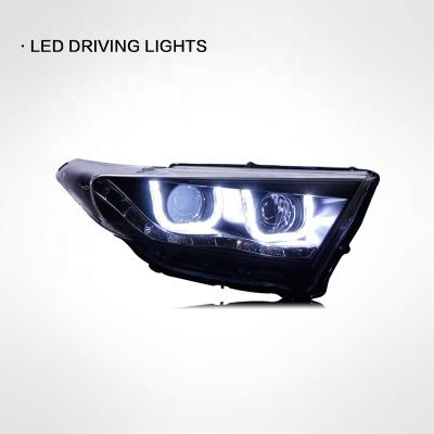 China Suitable 2012-2014 New Toyota Highlander Lens Xenon Headlamp Highlander Headlight For Assembly Dual Headlight Retrofit LED Daytime Running Lamp for sale