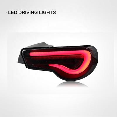 China Suitable for Toyota GT86 Tail Light Assembly Subaru BRZ Modified LED Running Lights Brake Lights Flame Turn Lights Standard Size for sale