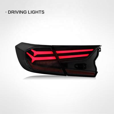 China High Performance Rear Lamp For Honda Accord Fishbone LED Taillight 2018-2021 Compatible With Flame Turn Signal Taillight For Ten Generation Accord Taillights for sale