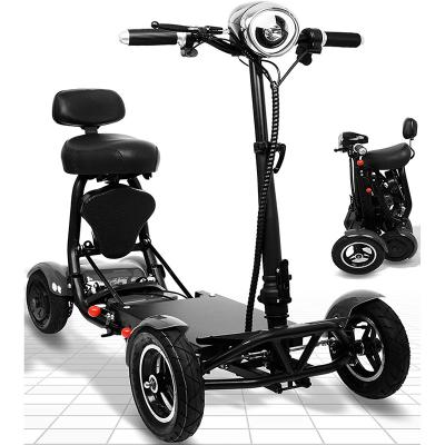 China Plastic Portable Foldable Light Mobility Scooter Electric Wheelchair Travel 4 Wheel Safety Bike Four Wheel Electric Scooter for sale