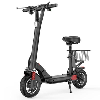 China Unisex Dual Motor Electric Scooter With Seat 10 Inch Off Road Tire Adult Fast Folding Electric Scooter for sale