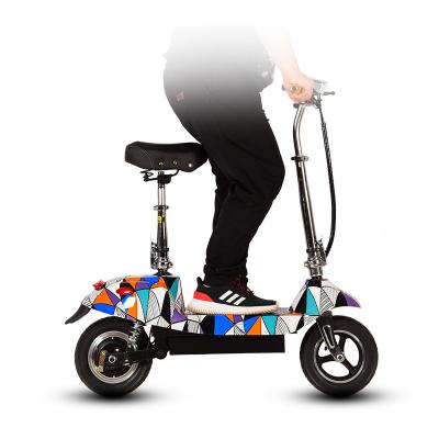 China Electric lithium battery unisex electric bicycle wheels foldable scooter integrated molding 2 bicycles battery car for sale