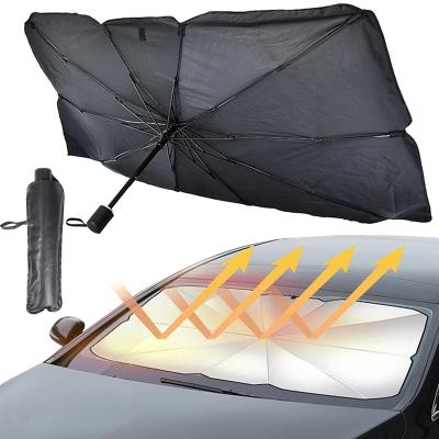 China Universal Sports Car Front Window Interior Foldable Car Windshield Sun Shade Umbrella For Car Cover Parasol Sun Shade UV Protection for sale