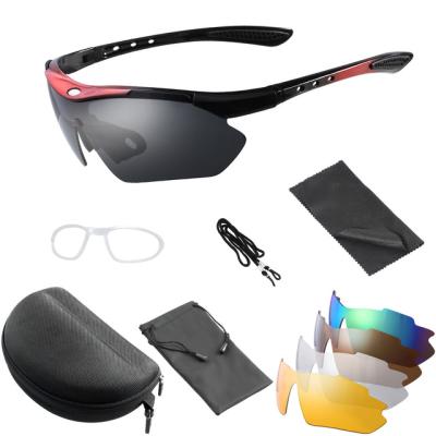 China 5 Glass Sport Sunglasses Road Bike Motocross Outdoor Safety Mirror Cycling Protective Sunglasses Bike for sale