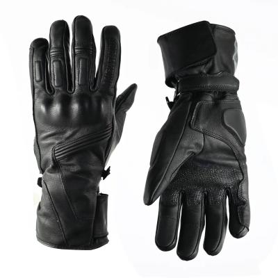 China Motorcycle Anti-Skid Gloves Winter Warm Full Finger Motorsports Gloves Leather Men Women Waterproof Touch Screen Gloves for sale