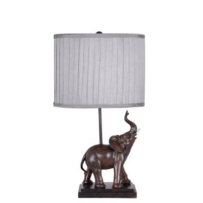 China Southeast Asia Handmade Hotel Decoration Elephant Resin Table Lamp for sale