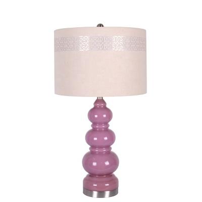 China Modern fashion table lamp and modern purple ceramic reading lamps for sale