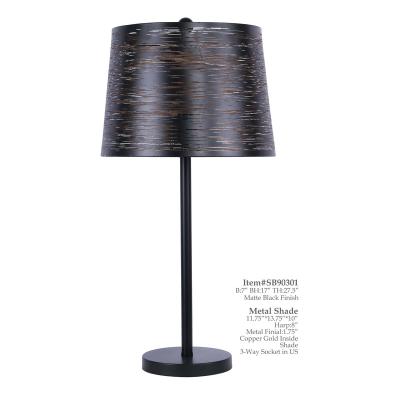 China 2022 Dressers New Metal Hardware Gold Inside Shade Led Modern Nordic Table Lamp for sale