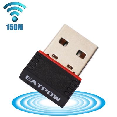 China Internal Wireless Network Card 150M USB 2.0 Antenna 2dBi Laptop/EATPOW 150Mbps USB WiFi Mini Desktop Adapter for PC for sale