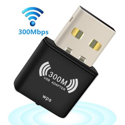 China Laptop/wifi 300mbps mini n adapter 300mbps wireless usb wifi adapter desktop usb wifi adapter for pc wireless dongle satellite receiver for sale