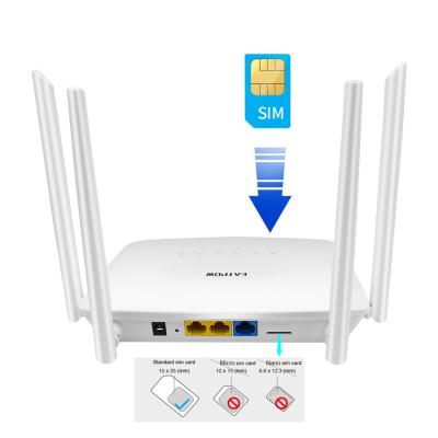 China 4g EATPOW 4G Wifi Router With Sim Card Slot 2.4GHz 300Mbps Sim Card 4G WiFi Router with 4* 5dBi Antennas For Home Use for sale