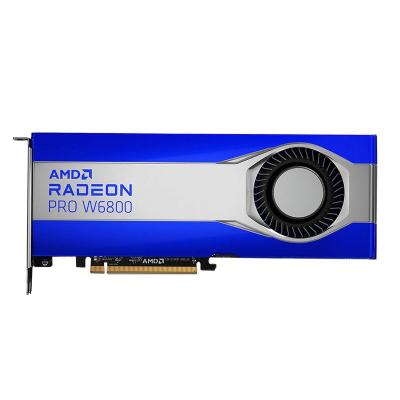 China Desktop VGA CARD Pro W6800 32g Radeon Graphics 3d Rendering Modeling Design Professional Graphics Desktop Video Card for sale