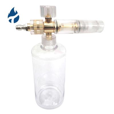 China NBT Portable Transparent Foam Cannon Pot Spray Gun Snow Foam Lance Jet Bottle Snow Foam Cannon For Car Detailing for sale