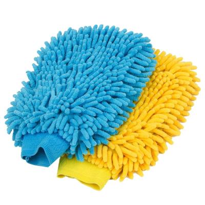 China Wholesale Free Running Glove Free Running Premium Quality Chenille Microfiber Microfiber Scratch Cloth Car Wash Glove for sale