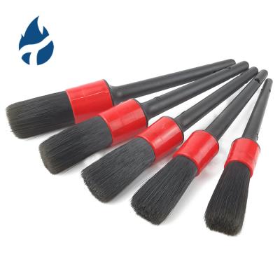 China Flexible Multifunctional Car Air Conditioning Air Vent Brush 5-Piece Set Cleaning Brush Car Maintenance Crevice Brush for sale