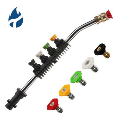 China NBT 5 Color Pressure Washer Lance Extension Wand Jet Wash Portable Gun Accessories 5Pcs Fished Spray Nozzles for sale