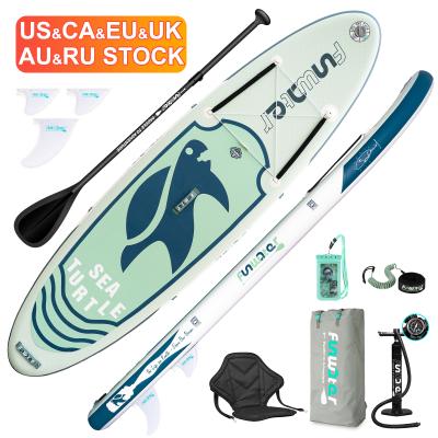 China Factory Supply OEM Unisex Inflatable Surfing Board 11ft Sup Paddle Board Wholesale Surfboard Supper Cheap Surfboard Sup Board Green for sale