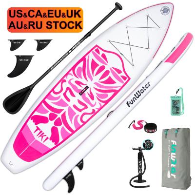 China BSCI Factory Manufacture Unisex Paddleboard Under Paddle Board OEM Stand Inflatable Wooden Stand Up Paddleboard SUP Surf Water Sports for sale