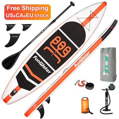 China FUNWATER Unisex Free Shipping Dropshipping OEM 11' Inflatable SUP Paddle Board Set Stand Up Paddle Board SUP Paddle Surfboard for sale