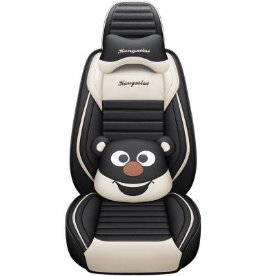 China Sales Luxury Top Cartoon Encircling Leather Waterproof Breathable Multicolor Car Seat Cover Full For All Season for sale