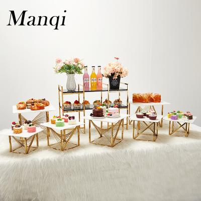 China Hotel Buffet Food Equipment Stand Customized High Quality Banquet Banquet Stainless Steel Cake Stand Gold Cake Stand Gold Cake Stand Wedding hotel for sale