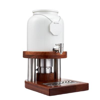 China Keep Warmer Sapele Milk Tea Dispenser Solid Wood White Raw Milk Dispenser Machine for sale