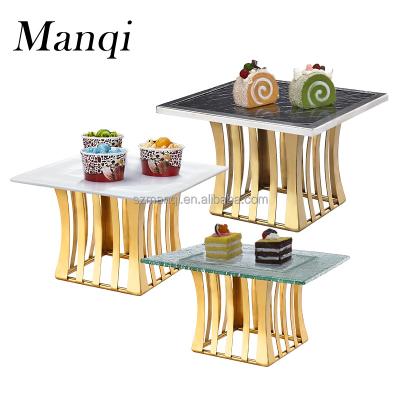 China Modern luxury commercial luxury buffet dessert display riser snack catering display stands for sale