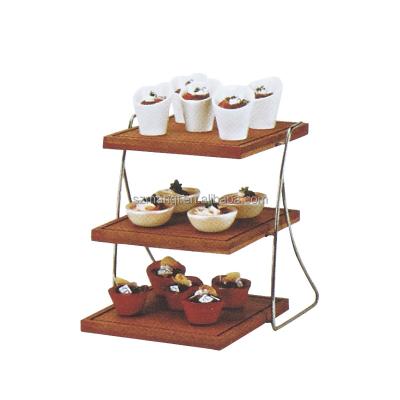 China Modern luxury hotel restaurant multi-layer cake stand modern display racks buffet solution for sale