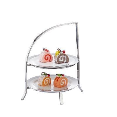 China Royal and Deluxe Stainless Steel Royal and Deluxe Dessert Shake Display Stand Pastry Rack for sale