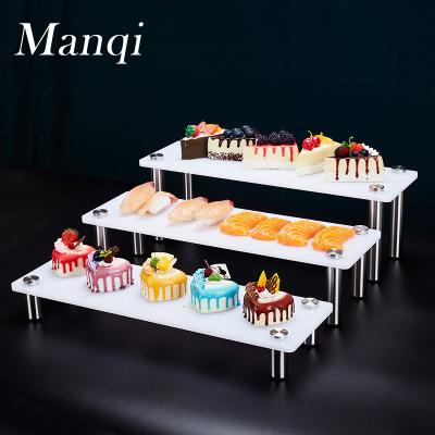 China Luxury modern European style dessert cake buffet display stand Alec stair rack wedding decoration rack for sale