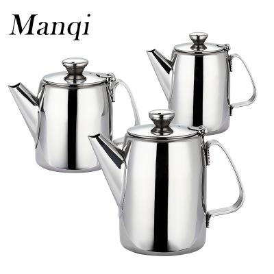 China Durable Durable Coffee Drinking Water Pot Stainless Steel Teapot For Cafeteria/Coffee Shop/Household Multi-Capacity for sale