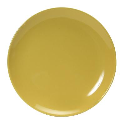 China Sustainable Sustainable Restaurant Porcelain Dish Painting Saffron (Yellow Color) for sale