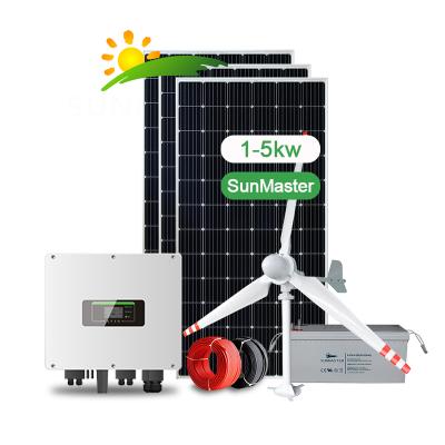 China 1500W 2000W 6000W Home Portable Solar Panel Hybrid Wind Off Grid Power System Inverter Lifepo4 Battery Solar Generator for sale