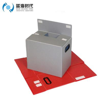 China Recyclable Folding Corrugated Plastic PP Box For Desktop Storage And Organization for sale